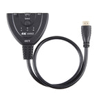 3 x 1 4K 60Hz HDMI Switcher with Pigtail HDMI Cable, YUV4:4:4 HDR