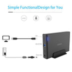 ORICO 7688U3 Vertical Aluminum External Hard Drive Enclosure Storage Case Hard Drive Dock for 3.5 inch SATA HDD