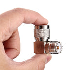 UHF Female to UHF Male Connector, 90 Degree Elbow, UHF Female to Male