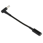 PD 100W 18.5-20V 6.0 x 0.6mm Elbow to USB-C / Type-C Adapter Nylon Braid Cable, 6.0 x 0.6mm
