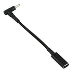 PD 100W 18.5-20V 3.5 x 1.35mm Elbow to USB-C / Type-C Adapter Nylon Braid Cable, 3.5 x 1.35mm