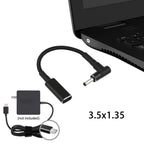 PD 100W 18.5-20V 3.5 x 1.35mm Elbow to USB-C / Type-C Adapter Nylon Braid Cable, 3.5 x 1.35mm