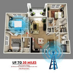 AN-1002 5dBi/25dBi Indoor HDTV Antenna with Sucker, VHF170-230/UHF470-862MHz, AN-1002