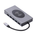 1093 13 in 1 USB HUB Type-C Docking Station with Wireless Charger Function, 1093