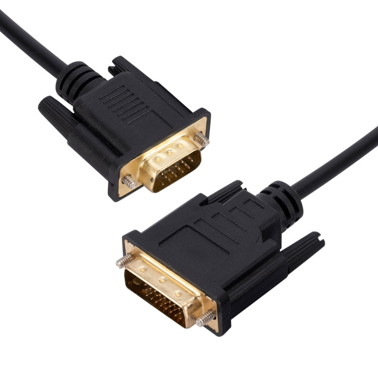 DVI to VGA Adapter Cable Computer Graphics Card Monitor Cable, Length: 1m, 1m