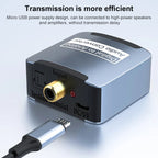Digital to Analog 3.5 Coaxial Audio Converter, Host + USB Cable + Optical Fiber Cable, Host + USB Cable + Optical Fiber Cable