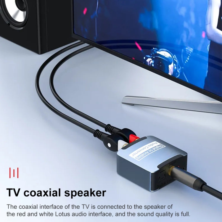 Digital to Analog 3.5 Coaxial Audio Converter, Host + USB Cable + Optical Fiber Cable, Host + USB Cable + Optical Fiber Cable