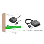 UGREEN USB 3.0 to SATA Adapter Cable Converter for 2.5 / 3.5 inch Hard Drive Disk HDD and SSD, Support UASP SATA 3.0, USB 3.0 to SATA