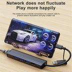 BYL-2208TU 5 in 2 USB + USB-C / Type-C to USB Multifunctional Docking Station HUB Adapter, BYL-2208