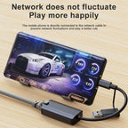 BYL-2207TU 2 in 1 USB + Type-C to RJ45 Docking Station HUB Adapter, BYL-2207TU