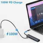 BYL-2210 6 in 1 USB-C / Type-C to USB Multifunctional Docking Station HUB Adapter with 1000M Network Port, BYL-2210