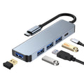 BYL-2301T 5 in 1 USB-C / Type-C to USB Multifunctional Docking Station HUB Adapter, BYL-2301T