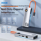 ROCK TR28 HDMI 4K Gigabit Network PD Quick Charger 6 in 1 USB 3.0 HUB, TR28 6  in 1 HUB