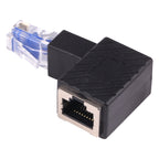 RJ45 Male to Female Converter 90 Degrees Extension Adapter for Cat5 Cat6 LAN Ethernet Network Cable, 90 Degrees Up