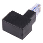 RJ45 Male to Female Converter 90 Degrees Extension Adapter for Cat5 Cat6 LAN Ethernet Network Cable, 90 Degrees Up