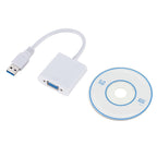External Graphics Card Converter Cable USB3.0 to VGA, Resolution: 1080P, 1080P, 1080P (Black), 1080P (Blue)