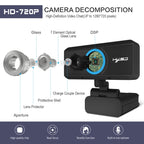 HXSJ S90 30fps 1 Megapixel 720P HD Webcam for Desktop / Laptop / Android TV, with 8m Sound Absorbing Microphone, Cable Length: 1.5m, S90