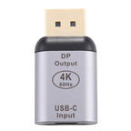 Type-C / USB-C Female to Big DP Male Aluminium Alloy Adapter, Type-C Female to Big DP Male