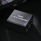 RJ45 1 to 2 Aluminum Alloy Expansion Head Extender, RJ45 1 to 2 Extender