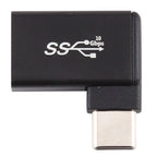 Type-C / USB-C Male to USB 3.2 Female 90 Degree Elbow Head Aluminium Alloy Adapter, Type-C Male to USB 3.2 Female