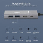 Onten 95113 8 In 1 USB 3.0 x2 + SD / TF + HDMI / VGA + 3.5mm Jack + Type-C / USB-C (PD 3.0) Multi-function HUB Converter Dock Station