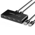 Ugreen USB Switch Selector 2 USB Ports Sharing 4 USB Ports Switcher Adapter for Mouse, Keyboard, Printer, US216