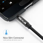 REXLIS 3629 3.5mm Male to Male Car Stereo Gold-plated Jack AUX Audio Cable for 3.5mm AUX Standard Digital Devices, Length: 1.8m, Length: 1.8m