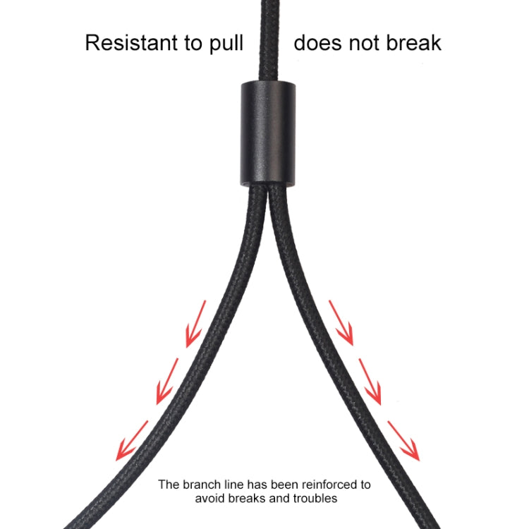 REXLIS 3635 3.5mm Male to Dual RCA Gold-plated Plug Black Cotton Braided Audio Cable for RCA Input Interface Active Speaker, Length: 10m, Length: 10m