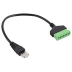 RJ45 Male Plug to 8 Pin Pluggable Terminals Solder-free USB Connector Solderless Connection Adapter Cable, Length: 30cm, RJ45 Male