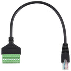 RJ45 Male Plug to 8 Pin Pluggable Terminals Solder-free USB Connector Solderless Connection Adapter Cable, Length: 30cm, RJ45 Male