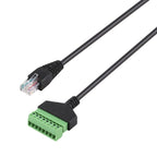 RJ45 Male Plug to 8 Pin Pluggable Terminals Solder-free USB Connector Solderless Connection Adapter Cable, Length: 30cm, RJ45 Male