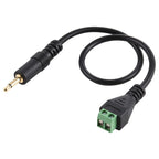 3.5mm Male to 2 Pin Pluggable Terminals Solder-free Connector Solderless Connection Adapter Cable, Length: 30cm, 3.5mm Male to 2 Pin