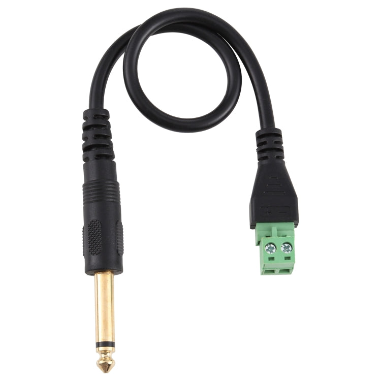 6.35mm Male to 2 Pin Pluggable Terminals Solder-free Connector Solderless Connection Adapter Cable, Length: 30cm, 6.35mm Male to 2 Pin