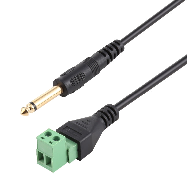 6.35mm Male to 2 Pin Pluggable Terminals Solder-free Connector Solderless Connection Adapter Cable, Length: 30cm, 6.35mm Male to 2 Pin