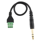 6.35mm Male to 3 Pin Pluggable Terminals Solder-free Connector Solderless Connection Adapter Cable, Length: 30cm, 6.35mm Male to 3 Pin