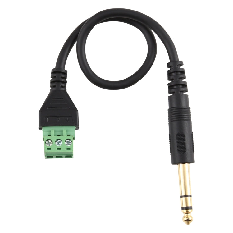 6.35mm Male to 3 Pin Pluggable Terminals Solder-free Connector Solderless Connection Adapter Cable, Length: 30cm, 6.35mm Male to 3 Pin