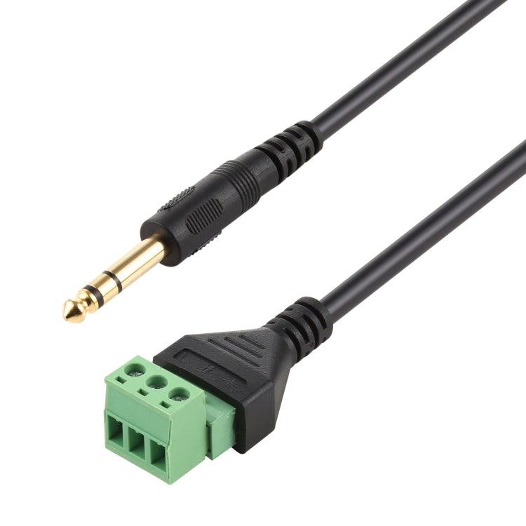 6.35mm Male to 3 Pin Pluggable Terminals Solder-free Connector Solderless Connection Adapter Cable, Length: 30cm, 6.35mm Male to 3 Pin
