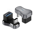 140W 20Gbps USB-C / Type-C Male to USB Female U-shaped Elbow Charging Adapter, Type-C Male to USB Female
