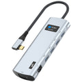 V261A 12 in 1 Elbow USB-C/Type-C to USB Digital Display Docking Station HUB Adapter, V261A