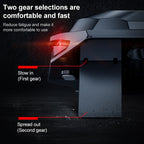 SSRQ-021S Red Light + Adapter Version Flank Glowing Dual-fan Laptop Radiator Two-speed Adjustable Computer Base for Laptops Under 18 inch, US Plug, Red Light + Adapter Version