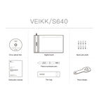 VEIKK S640 6x4 inch 5080 LPI Electronic Graphic Tablet, S640