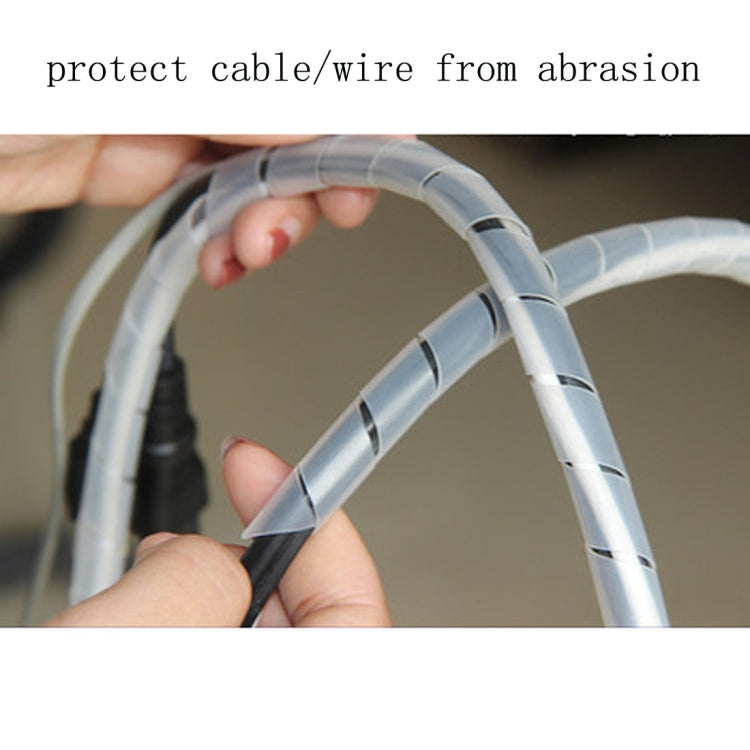 15m PE Spiral Pipes Wire Winding Organizer Tidy Tube, Nominal Diameter: 6mm, 6mm /15m Length, 6mm / 15m Length