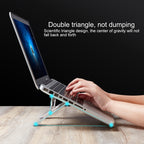 COOLCOLD U2S Portable Foldable Hollow Double Triangle Height Adjustable Aluminum Alloy Bracket for Laptop, COOLCOLD U2S