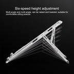 COOLCOLD U2S Portable Foldable Hollow Double Triangle Height Adjustable Aluminum Alloy Bracket for Laptop, COOLCOLD U2S