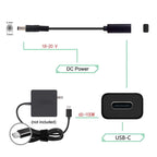 DP USB-C / Type-C to 5.5 x 2.1mm Power Adapter Charger Cable, 5.5 x 2.1mm