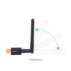 EDUP EP-AC1661 2 in 1 Bluetooth 4.2 + Dual Band 11AC 600Mbps High Speed Wireless USB Adapter WiFi Receiver, EP-AC1661 600Mbps