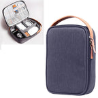 Multi-function Headphone Charger Data Cable Storage Bag, Ultra Fiber Portable Power Pack, Size: L, 16.5x6x23.5cm, L