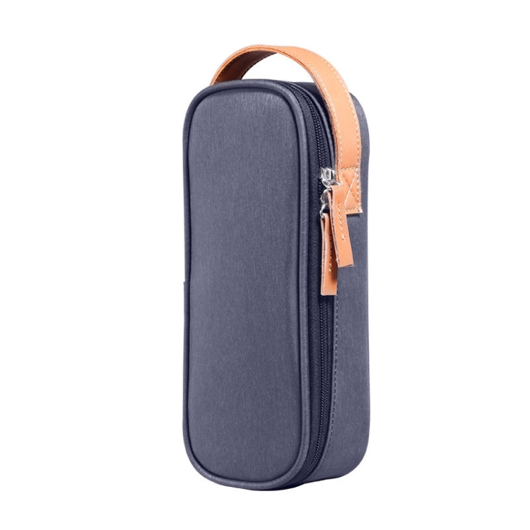 Multi-function Headphone Charger Data Cable Storage Bag, Ultra Fiber Portable Power Pack, Size: M, 16.5x6x23.5cm（Gray）, M