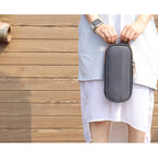 Multi-function Headphone Charger Data Cable Storage Bag, Ultra Fiber Portable Power Pack, Size: M, 16.5x6x23.5cm（Gray）, M