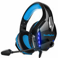 Soulbytes S11 USB + 3.5mm 4 Pin Adjustable LED Light Gaming Headset with Mic, S11(Blue), S11(Red)